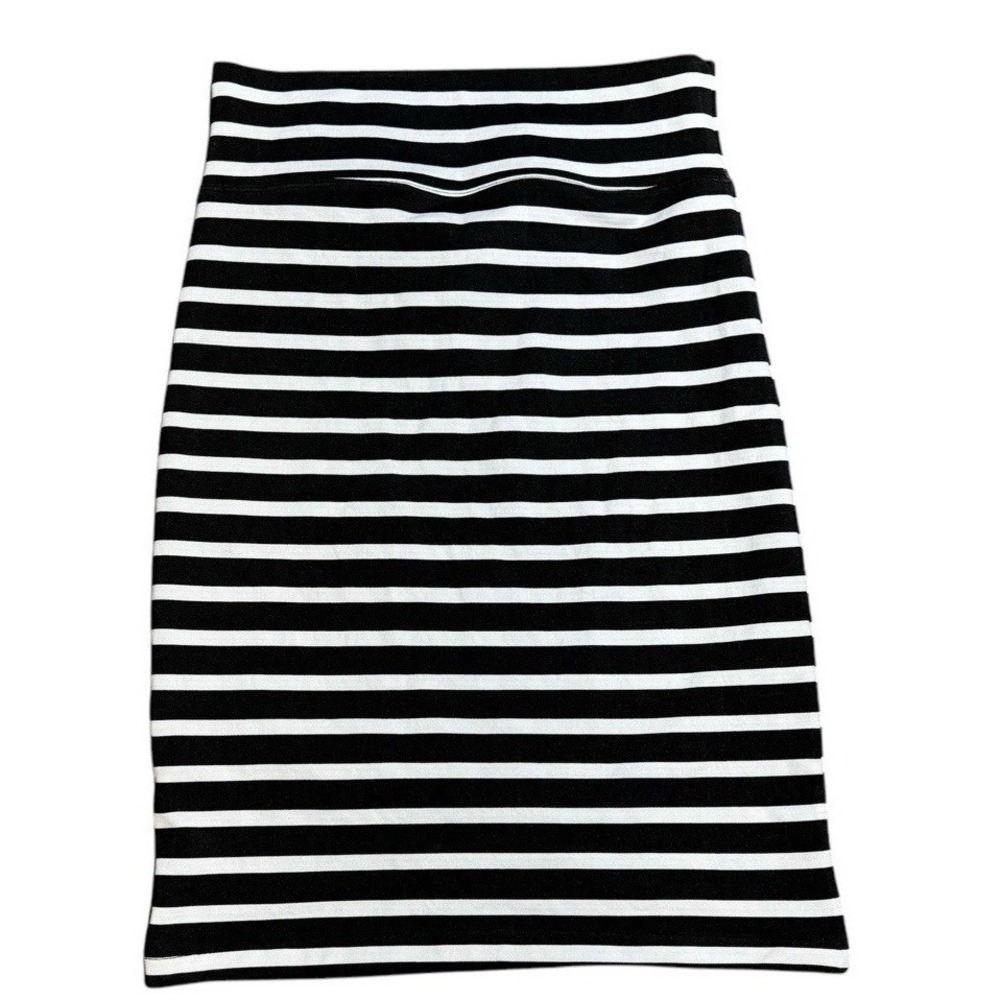 Soho Lady Los‎ Angeles Grey Knee length Slim pencil Skirt Size Pl Stripe
